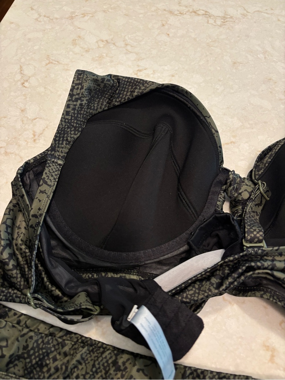 Lane Bryant Cacique Olive Snakeskin Bikini - Top 40F/Bottom 18 - Picture 12 of 12